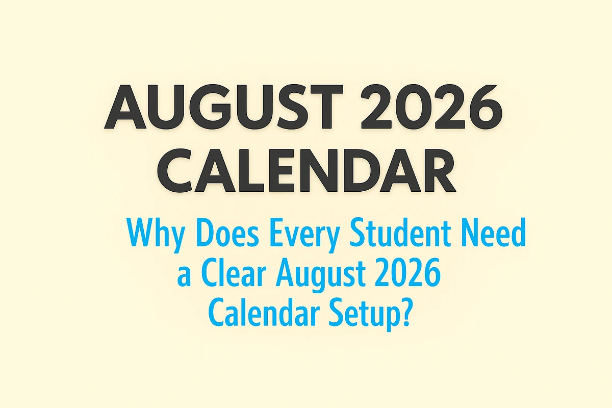 Why Does Every Student Need a Clear August 2026 Calendar Setup?